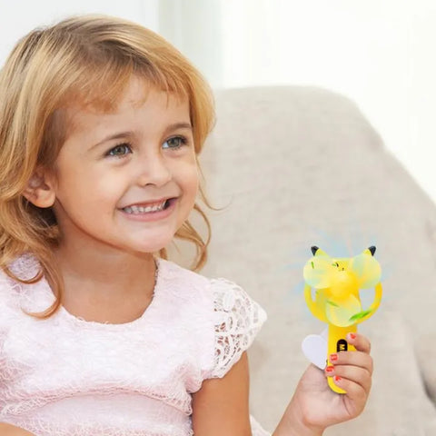 Portable Fan No Batteries Needed Summer Cartoon Mini Cooling Fan