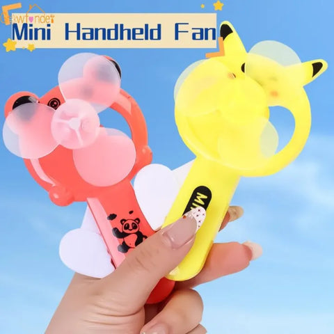 Portable Fan No Batteries Needed Summer Cartoon Mini Cooling Fan